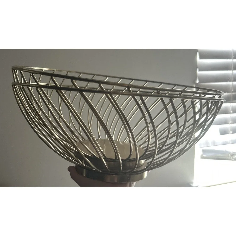 2 Gold MCM Wire Baskets Fruit Bowl French Farmhouse Not Sure What Era mcm Vtg